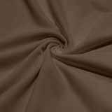 Men's American Solid long-sleeved Casual Basic Button v-neck top