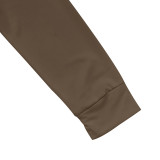 Men's American Solid long-sleeved Casual Basic Button v-neck top