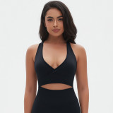 Women Seamless Solid Cross Sexy Sports Running Fitness Yoga Wear Bra