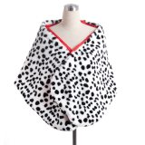 Halloween Cruella Dalmatian Print Shawl Scarf Cape Black And White Witch Uniform