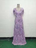 Women Sequin Beaded Evening Dress