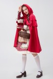 Halloween Pastoral Little Red Riding Hood Stage Play Costume Manor Farm Maid Costume