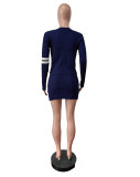 Women Casual Bowknot V-neck Sweater And Skirt Two Piece Set