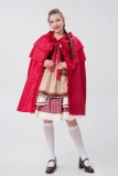 Halloween Pastoral Little Red Riding Hood Stage Play Costume Manor Farm Maid Costume