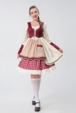 Halloween Pastoral Little Red Riding Hood Stage Play Costume Manor Farm Maid Costume