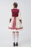 Halloween Pastoral Little Red Riding Hood Stage Play Costume Manor Farm Maid Costume