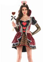 Halloween Big Heart Queen Ball Queen Costume Cosplay Role Play Costume