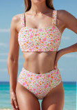 Floral High Waist Sexy Bikini Two Pieces Swimsuit