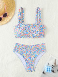 Floral High Waist Sexy Bikini Two Pieces Swimsuit