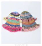 Women's Autumn Winter Trend Rainbow Gradient Knitting Hat