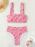 Floral High Waist Sexy Bikini Two Pieces Swimsuit