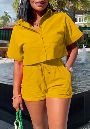 Plus Size Women's Summer Fashion Loose Short Sleeve Top Shorts Set African Two-Piece Set