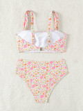 Floral High Waist Sexy Bikini Two Pieces Swimsuit