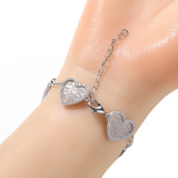 Fashionable Heart-Shaped Zircon Hand Jewelry