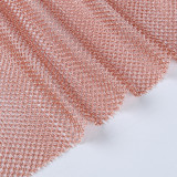 Furry Long Sleeve See-Through Mesh Fashion Trend Sexy Women's Nightclub  Dress