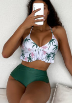 Color Matching High Waist Sexy Bikini Swimsuit