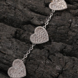 Fashionable Heart-Shaped Zircon Hand Jewelry