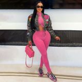 Women's Autumn Winter Camouflage Print Casual Jacket