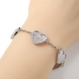 Fashionable Heart-Shaped Zircon Hand Jewelry
