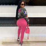 Women's Autumn Winter Camouflage Print Casual Jacket