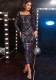 Long Sleeve Chic Square Neck Sexy Maxi Sequin Formal Party Evening Dress Bridesmaid Dress