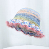 Women's Autumn Winter Trend Rainbow Gradient Knitting Hat