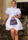 Summer Chic Elegant Turndown Collar Single-Breasted White Lace Embroidery A-Line Layer Dress