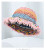 Women's Autumn Winter Trend Rainbow Gradient Knitting Hat