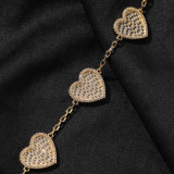 Fashionable Heart-Shaped Zircon Hand Jewelry