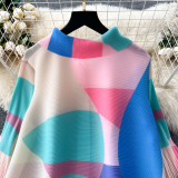 Print Women Summer Loose Slim Fit Casual Pleated Dress