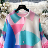 Print Women Summer Loose Slim Fit Casual Pleated Dress