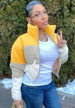 Women Contrast Print Padded Jacket Women Contrast Print Padded Jacket