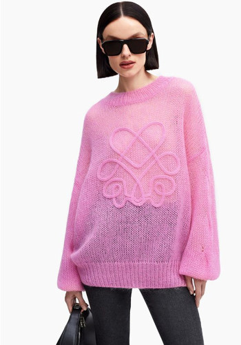 Women Casual Long Sleeve Round Neck Sweater