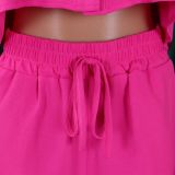 Plus Size Women's Summer Fashion Loose Short Sleeve Top Shorts Set African Two-Piece Set