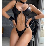 Women Pu-Leather Sexy Lingerie