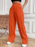 Women Casual Drawstring Vertical Striped Sweatpants