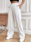 Women Casual Drawstring Vertical Striped Sweatpants