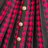 Summer Halter Neck Sleeveless Slim Waist A-Line Knitting Dress