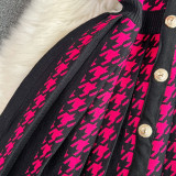 Summer Halter Neck Sleeveless Slim Waist A-Line Knitting Dress