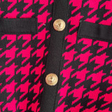 Summer Halter Neck Sleeveless Slim Waist A-Line Knitting Dress