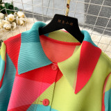 Print Women Summer Loose Slim Fit Casual Pleated Dress