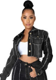 Women's Autumn Winter Denim Coat Long Sleeve Jacket Top
