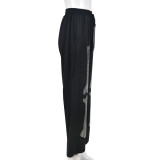Autumn Women's Fashion Trend Beaded Skull Sweatpants Casual Pants