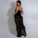 Hollow Strap Sexy Slim Long Dress