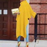 Autumn Winter Women's Solid Color Turtleneck Pullover Fashion Loose Sweater