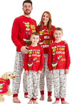 Christmas Family Wear Printed Long Sleeve Round Neck Pajama Set