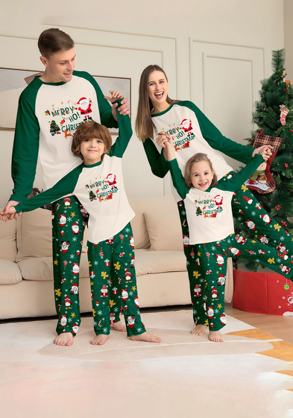 Christmas Family Wear Round Neck Print Pajama Set