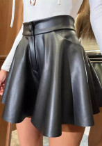 Women Pu Leather Pants Skirt