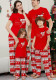 Christmas Family Wear Deer Short Sleeve Print Pajama Set