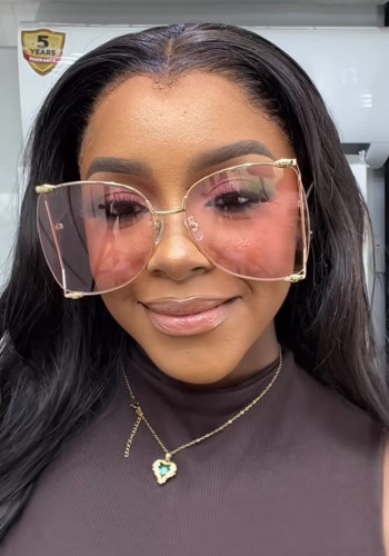 Women Large Frame Metal Sunglasses Sunglasses